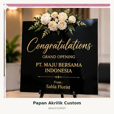 Papan Bunga Akrilik Babelan